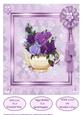 Purple Tea Pot Roses Just for You Topper and Tags