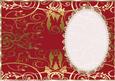 Christmas Red & Gold Swirls Insert, with Lace & Pearls