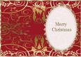 Christmas Red & Gold Swirls Insert, with Lace & Pearls