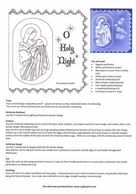 O Holy Night Parchment Christmas Card