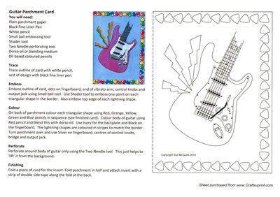 Guitar Parchment Card
