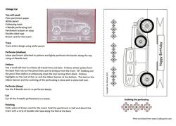 Vintage Car Parchment Pattern
