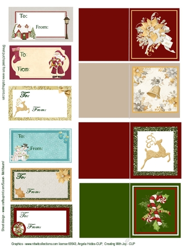 Christmas Gift Tags Variety Sheet