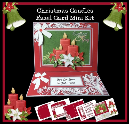 Christmas Candles Easel Card Mini Kit