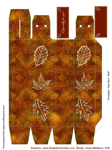 Lovely Fall Tall Gift Box with Gift Tags