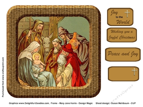 Religious Christmas Topper with Sentiment Tags 2