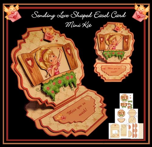 Sending Love Shaped Easel Card Mini Kit