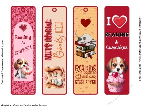 Sweet Valentine Bookmarks