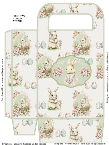 Easter Bunny Tall Tote