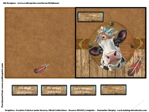 Bull Feathers Cut and Fold Quick Card
