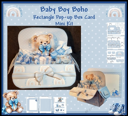Baby Boy Boho Rectangle Pop-Up Box Mini Kit 