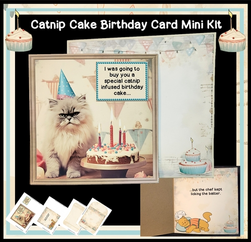 Catnip Cake Birthday Card Mini Kit
