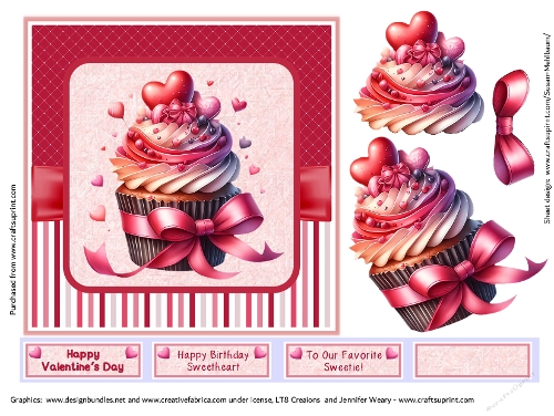 Valentine Cupcake Topper