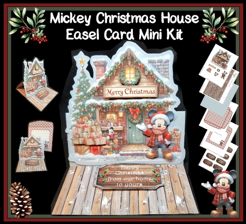 Mickey Christmas House Easel Card Mini Kit