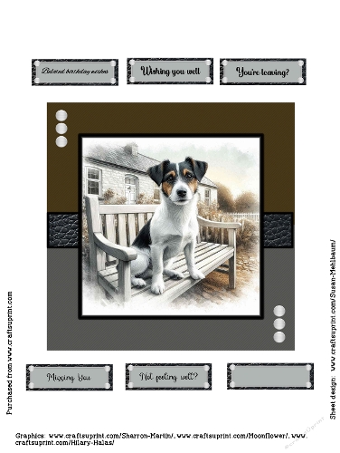 Terrier Multi-purpose card topper 
