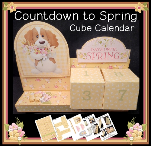 Countdown to Spring Cube Calendar - Puppy