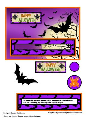 Spider Slider Halloween Card