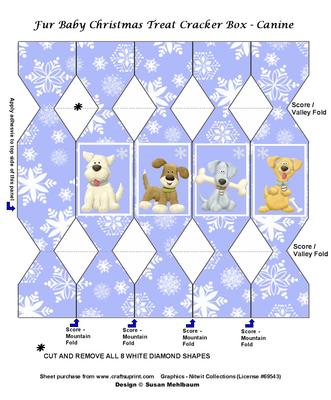 Fur Baby Christmas Cracker Treat Box - Canine