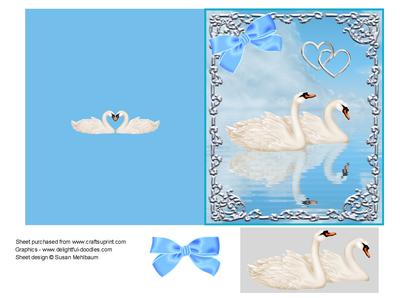 Sweet Swans Wedding or Anniversary Card
