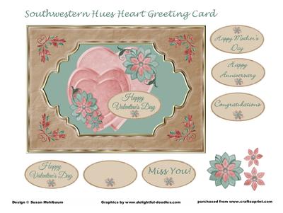 Southwestern Hues Heart Card