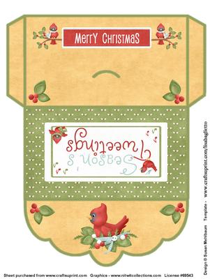 Season's Tweetings Money/voucher Envelope