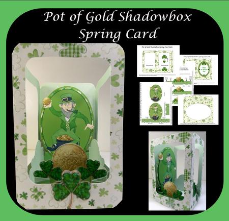 Pot of Gold Shadowbox Spring Card