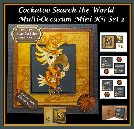Cockatoo Search the World Multi Occasion Mini Kit Set 1