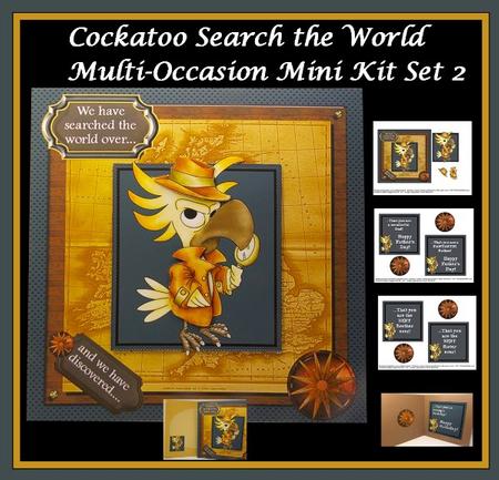 Cockatoo Search the World Multi Occasion Mini Kit Set 2