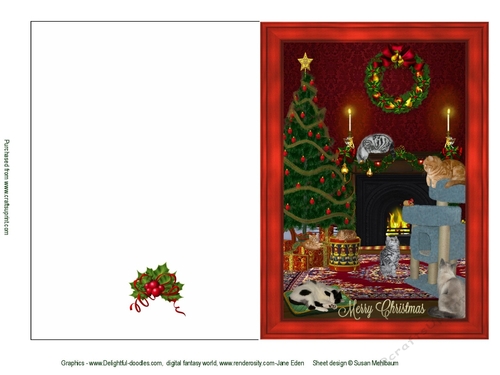 Purrfect Christmas quick card