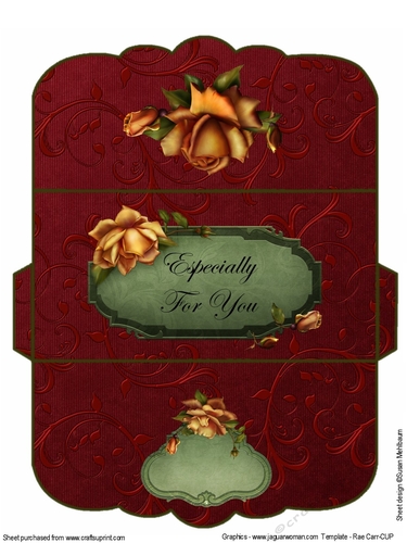 Elegant Golden Rose Gift and Voucher Envelope