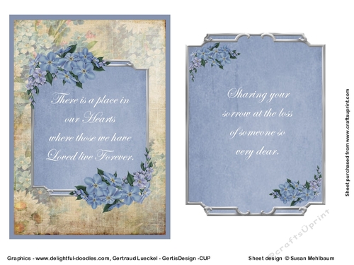 Love Lives Forever Sympathy Card Front and Insert