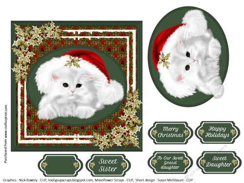 Elegant Christmas Kitty