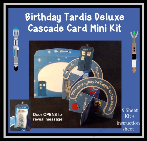 Deluxe Cascade Tardis Birthday Card Mini Kit