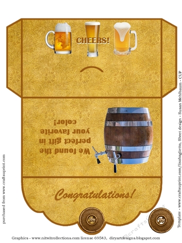 Congratulations Money/Gift Card Wallet Perfect Color  