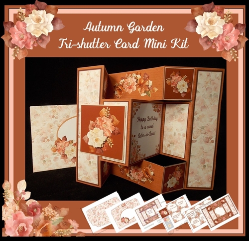 Autumn Garden Tri Shutter Card Mni Kit
