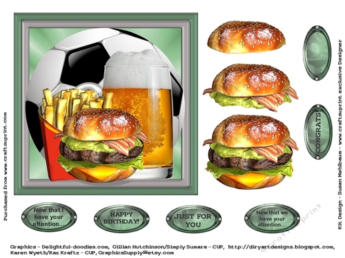 Favorite Things 6 x 6 Football/Soccer Card Topper