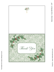Christmas Thank You Holiday Cut and Fold Quick Card