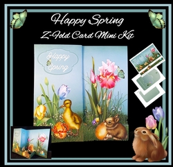 Happy Spring Z-Fold Card and Envelope