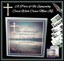 A Part of Us Sympathy Card With Cross Mini Kit