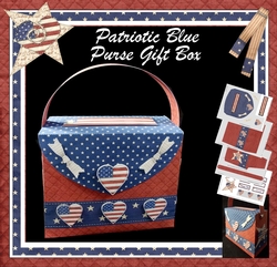 Patriotic Blue Purse Gift Box