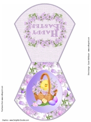 Easter Chick Floral Wobble Card