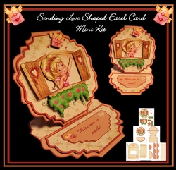 Sending Love Shaped Easel Card Mini Kit
