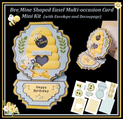 Bee Mine Shaped Easel Card Multi Occasion Mini Kit