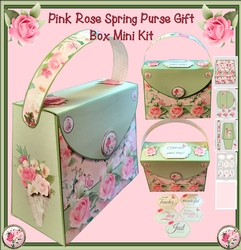 Pink Rose Spring Purse Gift Box Mini Kit