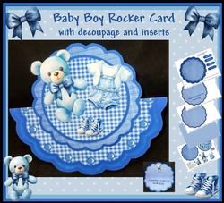 Baby Boy Scallop Rocker Card