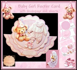 Baby Girl Scallop Rocker Card Mini Kit