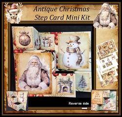 Vintage Christmas Step Card and Envelope Mini Kit