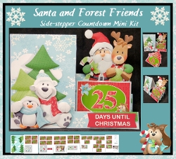 Side Stepper Countdown - Santa and Forest Friends