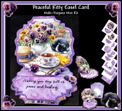 Peaceful Kitty Easel Card Multi-Purpose Mini KIt