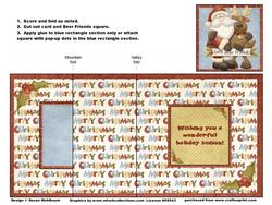 Deer Friends No Hole Double Foldback Christmas Card